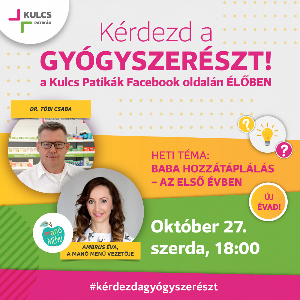 Kérdezd a gyógyszerészt! ÉLŐBEN a Facebookon Kérdezd a gyógyszerészt! ÉLŐBEN a Facebookon