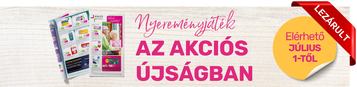 Nyereményjáték az akciós újságban - július