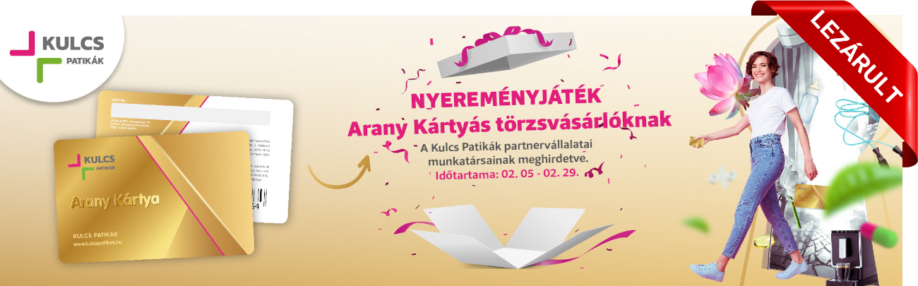 Nyereményjáték Arany Kártyás törzsvásárlóknak