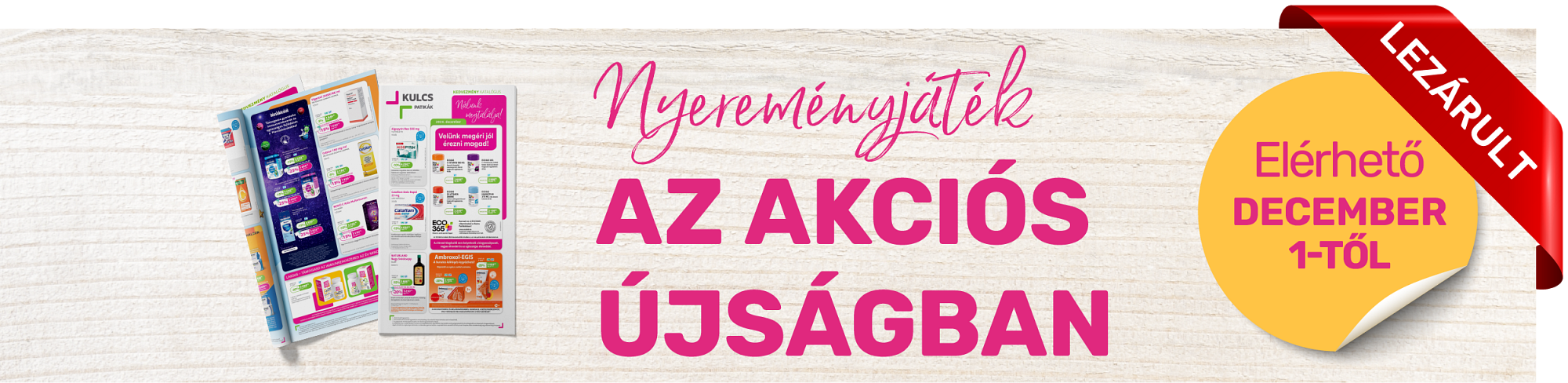 Nyereményjáték az akciós újságban – 2024. december