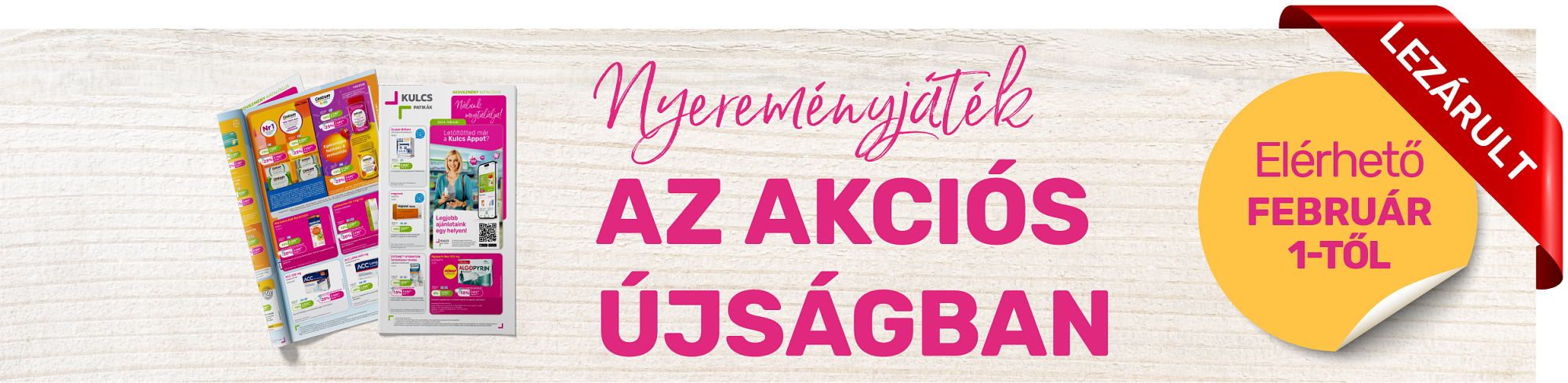 Nyereményjáték az akciós újságban – 2025. február