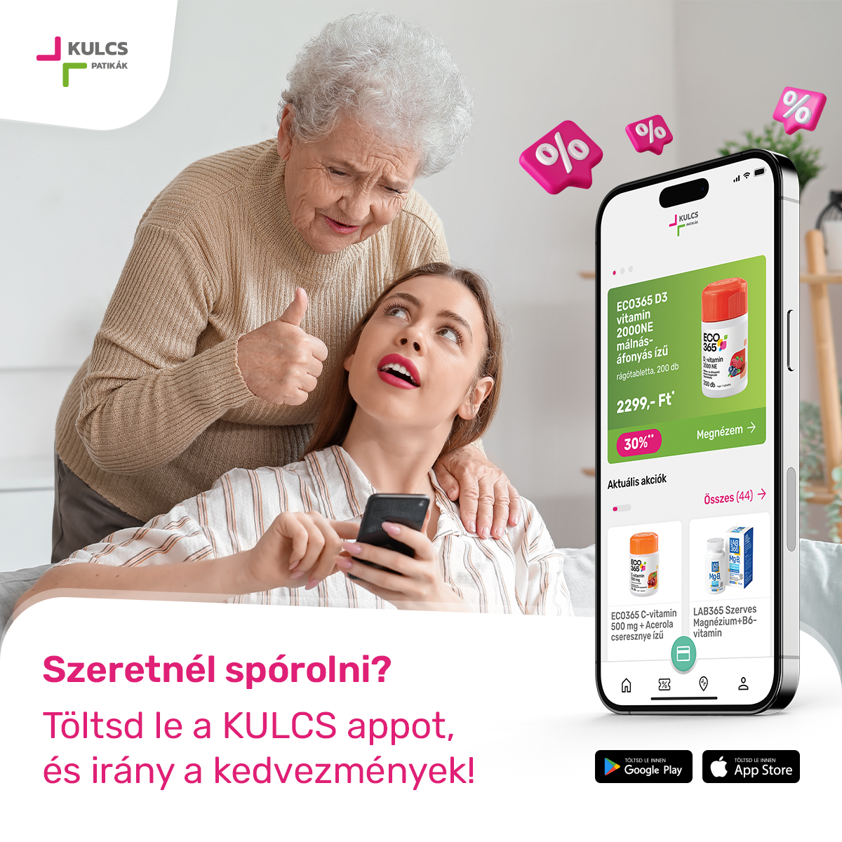 Letöltötted már a Kulcs Appot? Minden kedvezmény egy helyen Letöltötted már a Kulcs Appot? Minden kedvezmény egy helyen