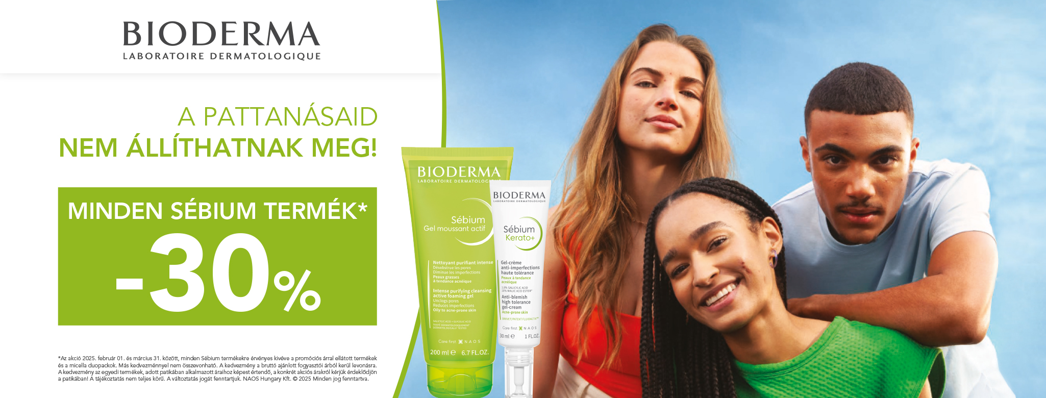 Minden Bioderma Sébium termék 30% kedvezménnyel!
