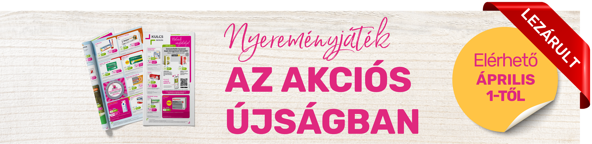 Nyereményjáték az akciós újságban – 2025. április