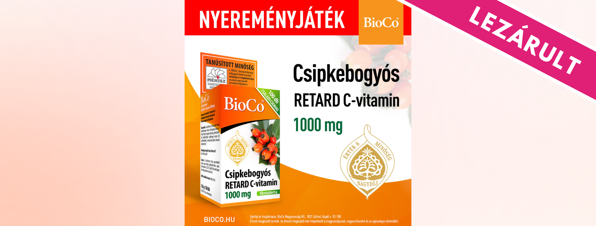 Játssz, és nyerj BioCo vitamint!