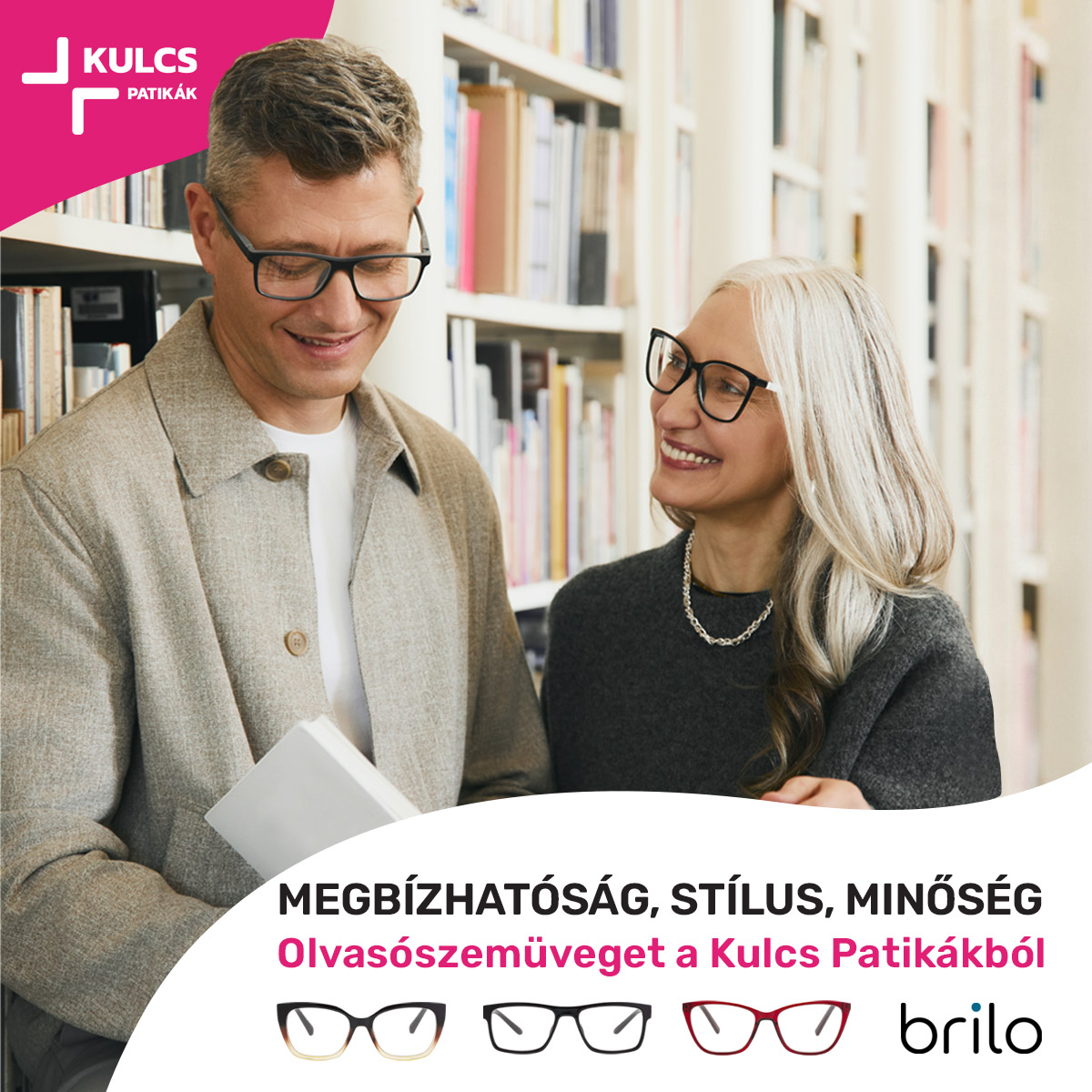 Megérkeztek a Brilo olvasószemüvegek a Kulcs Patikákba! Megérkeztek a Brilo olvasószemüvegek a Kulcs Patikákba!