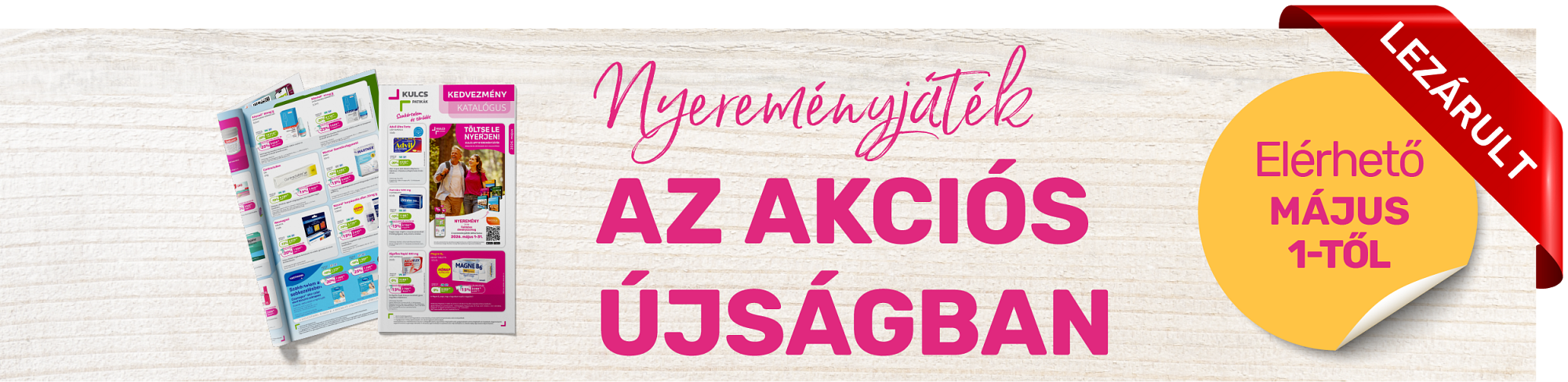 Nyereményjáték az akciós újságban – 2026. május