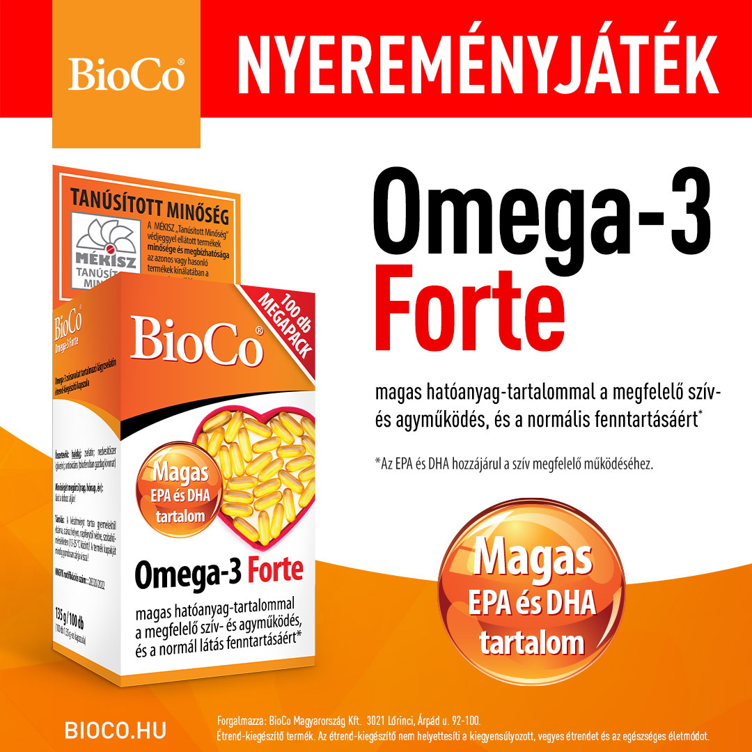 Játssz, és nyerj BioCo Omega-3 Forte kapszulát! 
