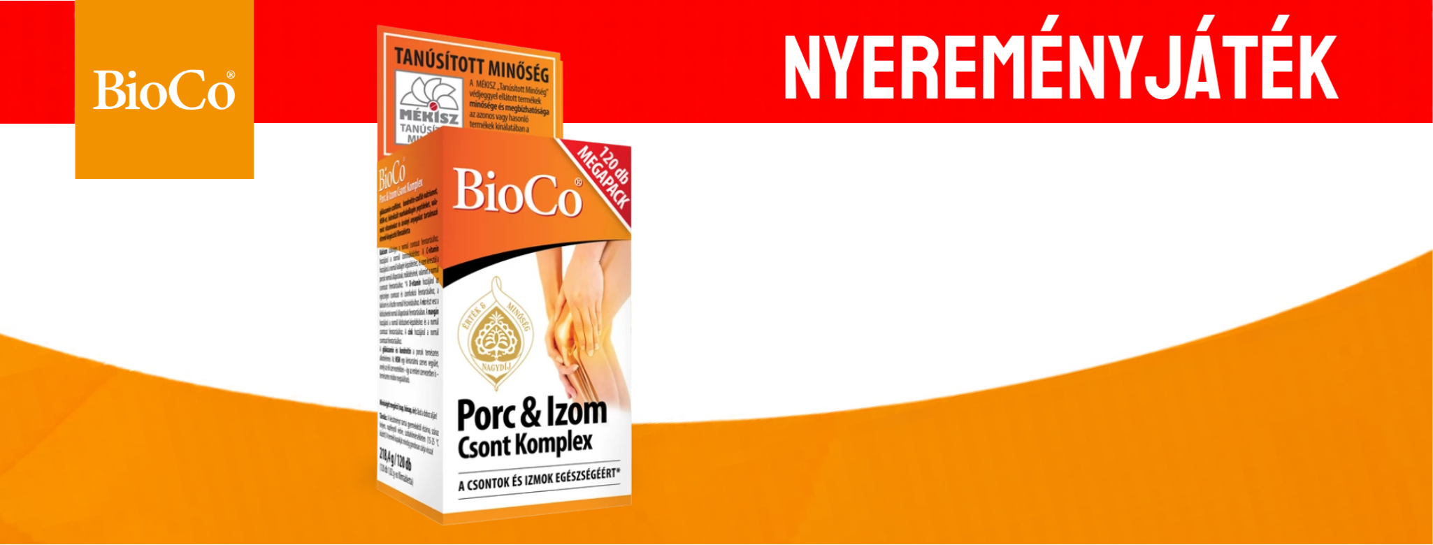 Játssz, és nyerj BioCo Porc & Izom Csont Komplex étrend-kiegészítő filmtablettát!