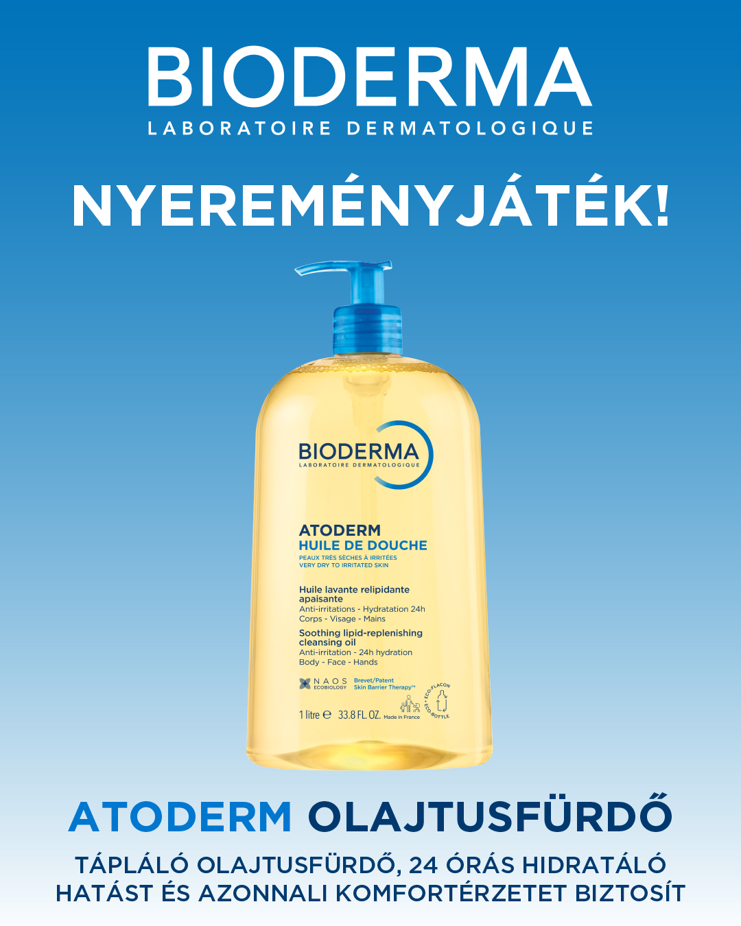 Játssz, és nyerj Bioderma Atoderm olajtusfürdőt!